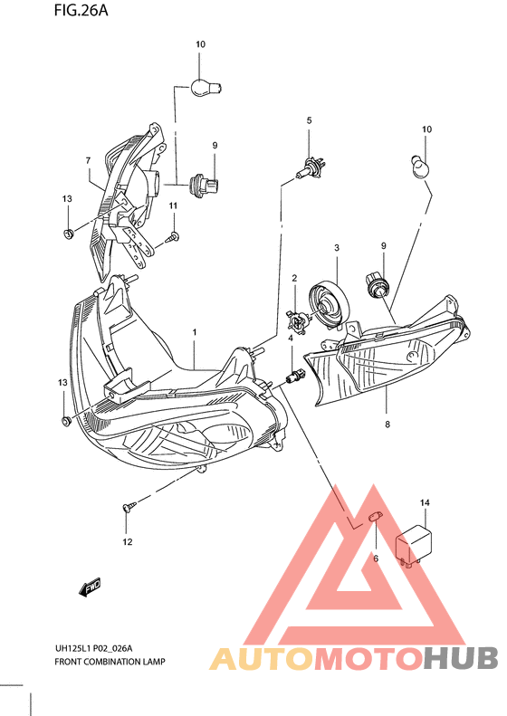 Front combination lamp
