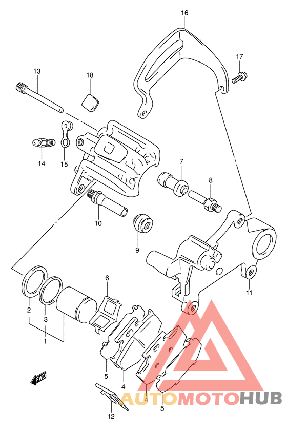 Задний суппорт