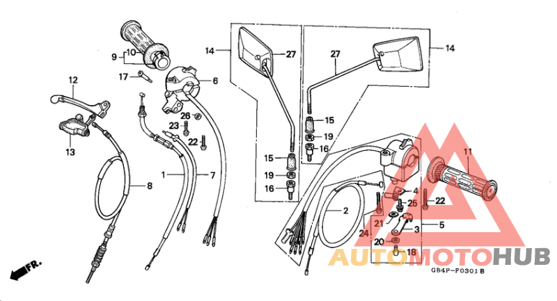 Handle lever/switch/cable
