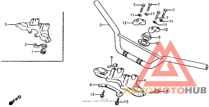 Handlebar + top bridge 82-85