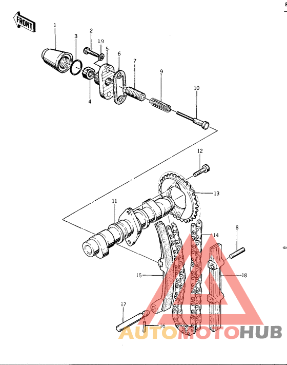 Camshaft/chain/tensioner