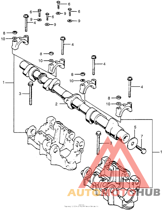 Camshaft + camshaft holder