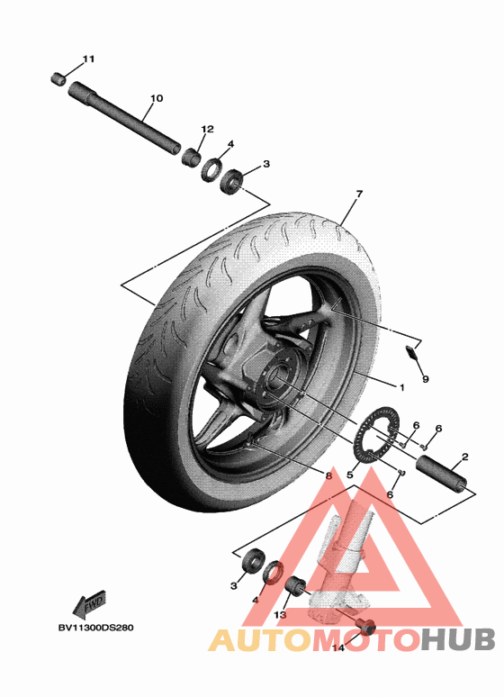 Переднее колесо