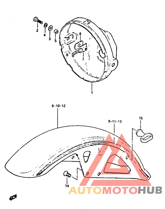Headlamp housing - front fender