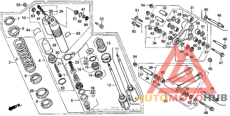 Rear shock absorber 91-94