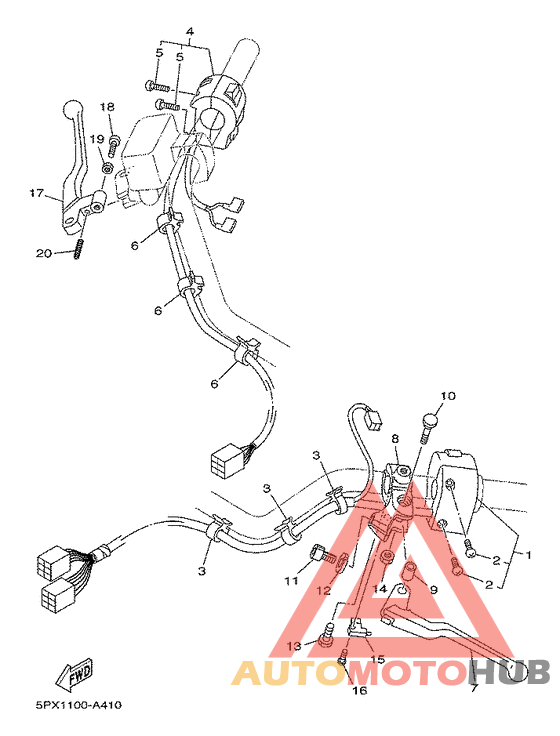 Handle switch. lever