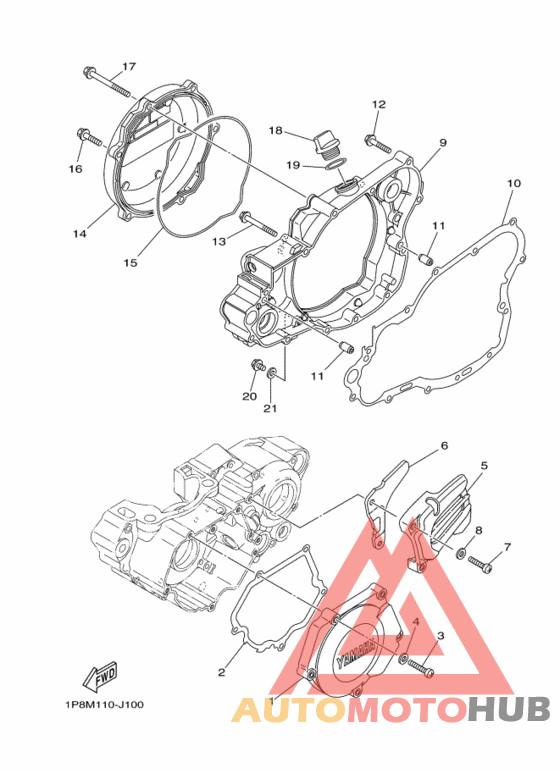 Crankcase cover ass`y  (v