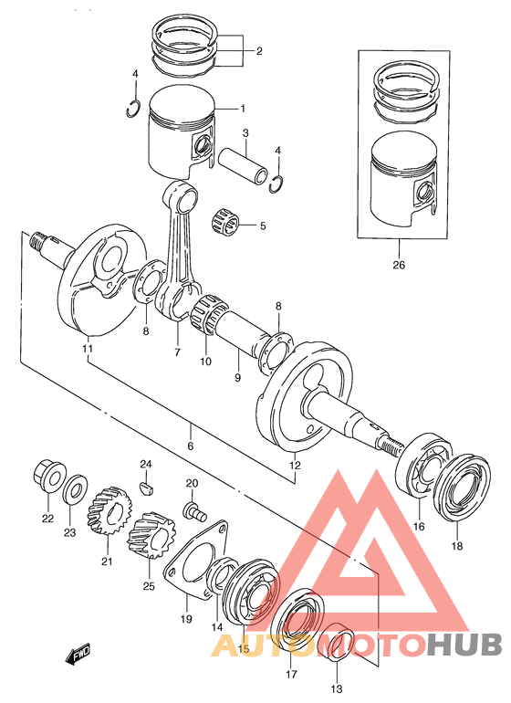 Вал коленчатый