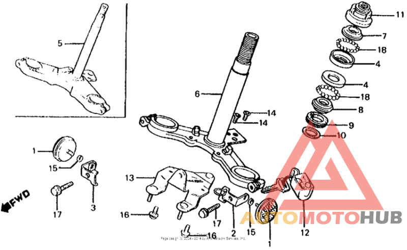 Steering stem 83-85