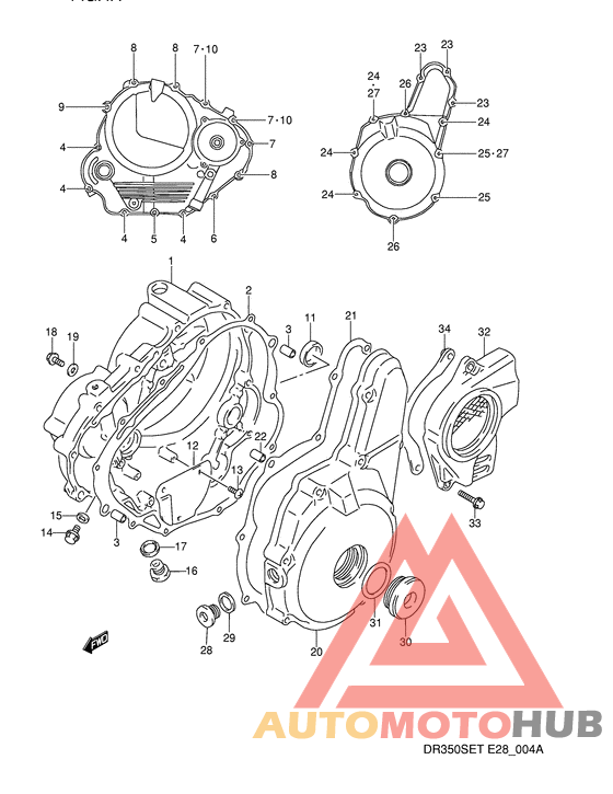 Crankcase cover ass`y  (v