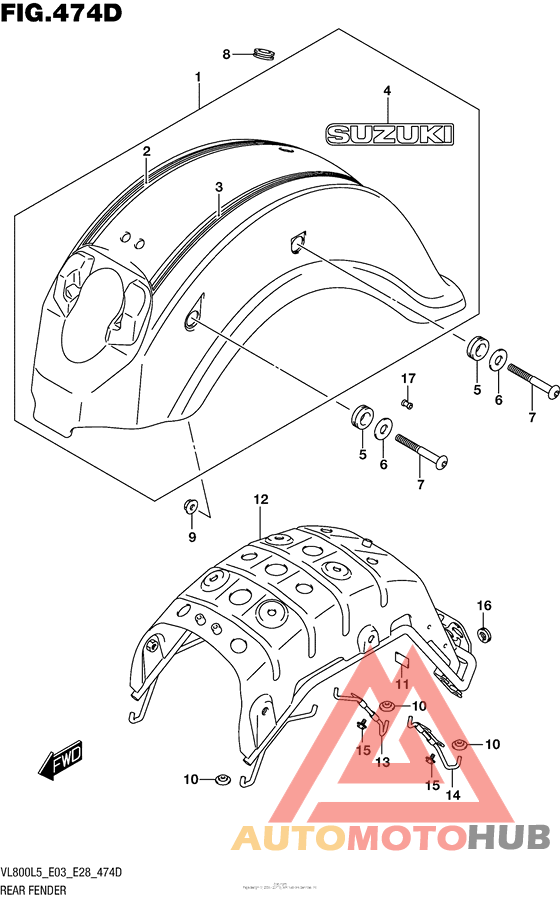 Rear Fender (Vl800Tl5 E28)