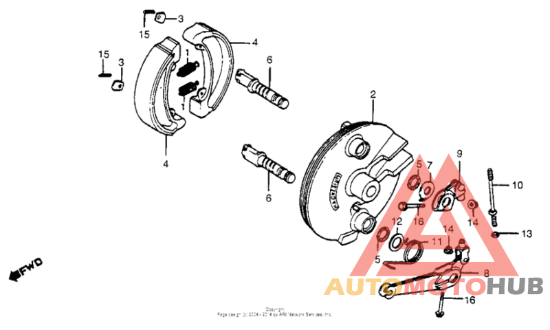 Front brake panel 81