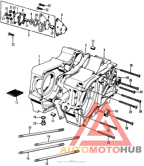Crankcase + oil pump