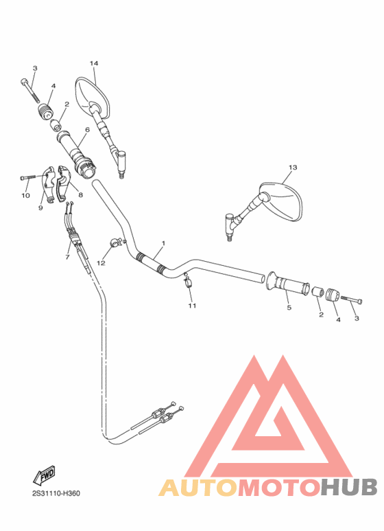 Steering handle & cable