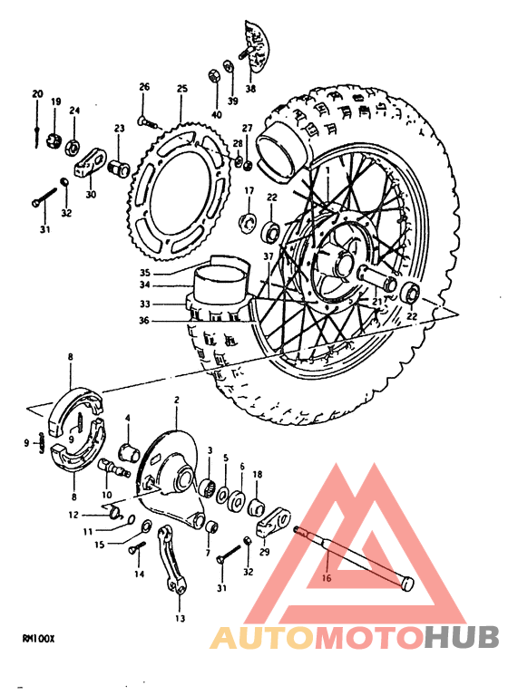 Rear wheel complete assy