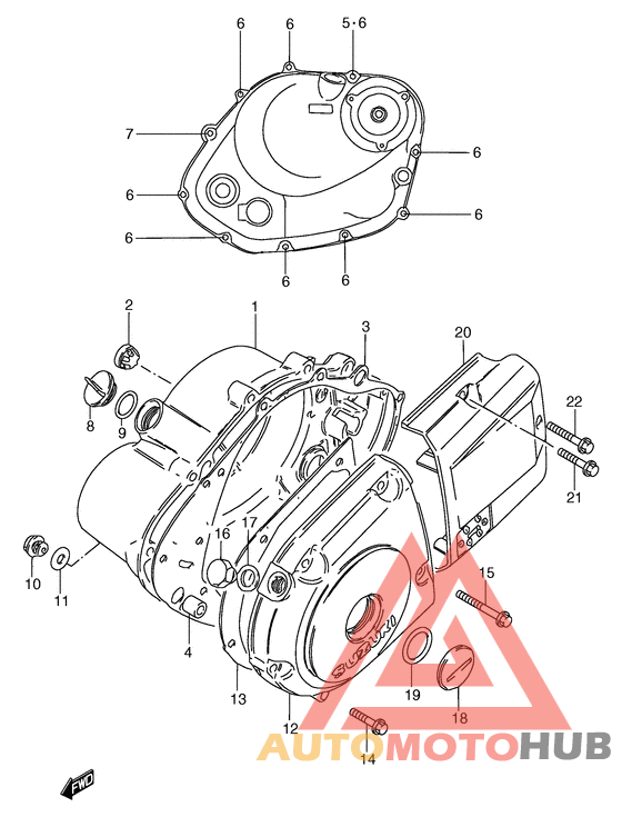 Crankcase cover ass`y  (v