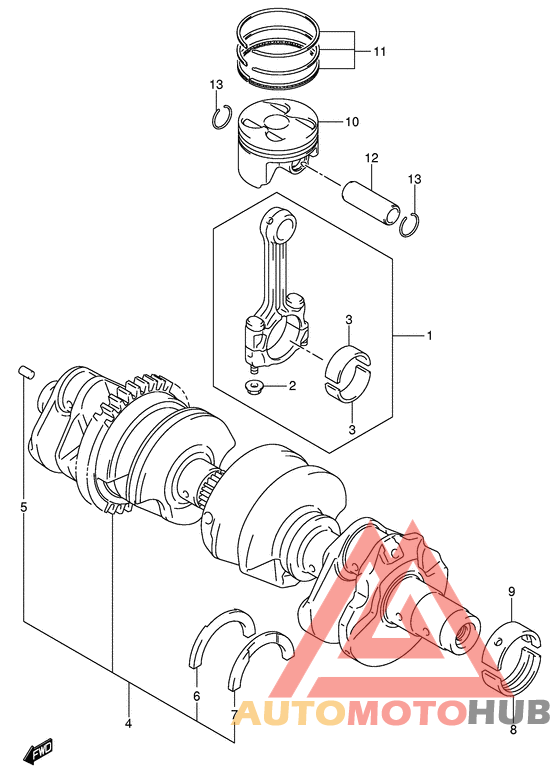Вал коленчатый