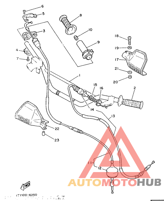 Steering handle. cable