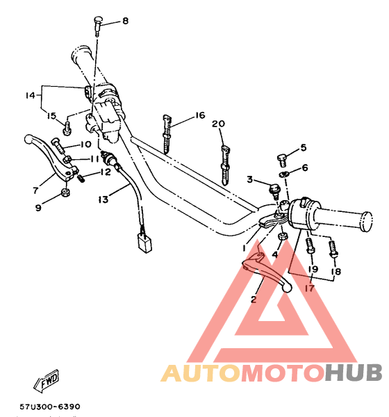 Handle switch. lever