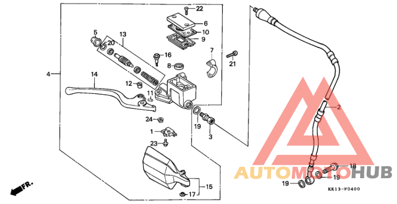 Fr. brake master cylinder