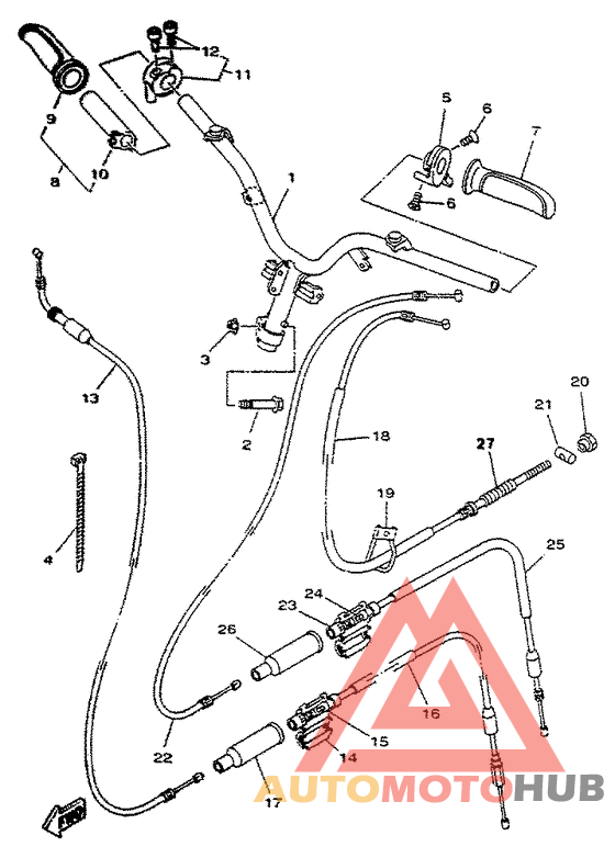 Steering handle. cable