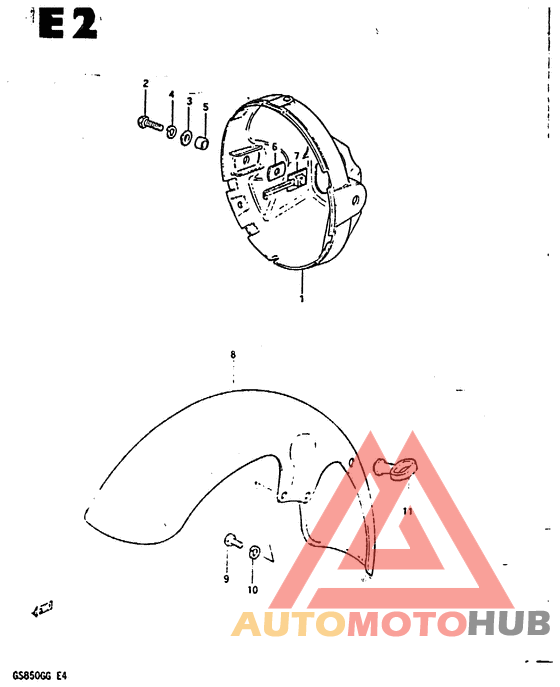 Front fender - headlamp housing