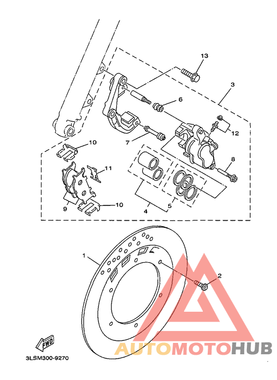 Front brake. caliper