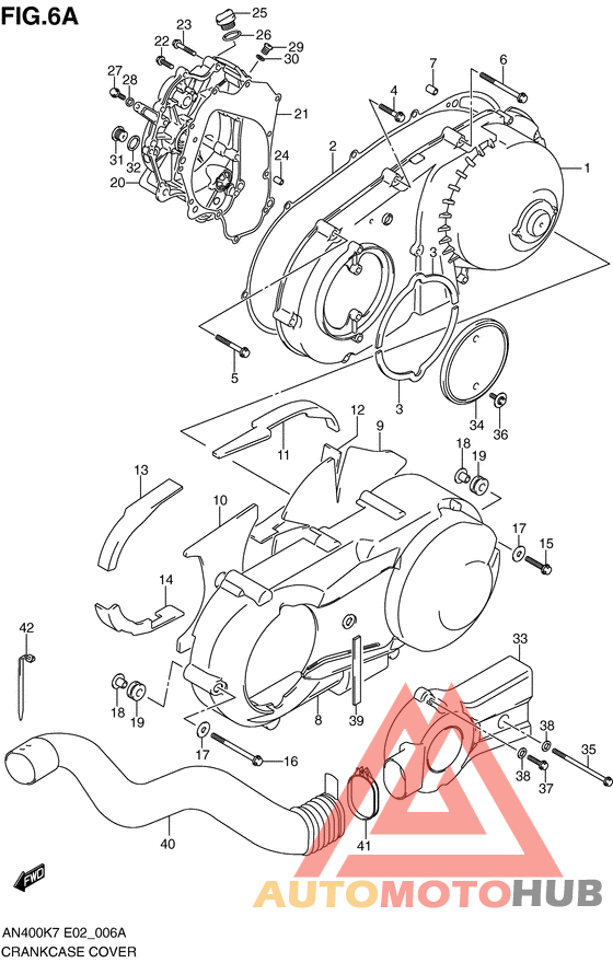 Crankcase cover ass`y  (v