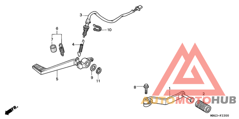 Brake pedal assy