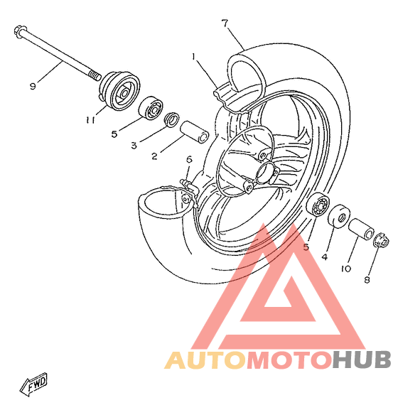 Переднее колесо