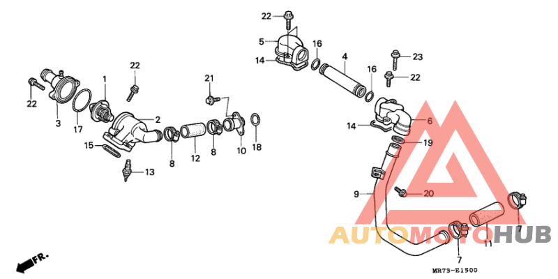 Water pump/thermostat
