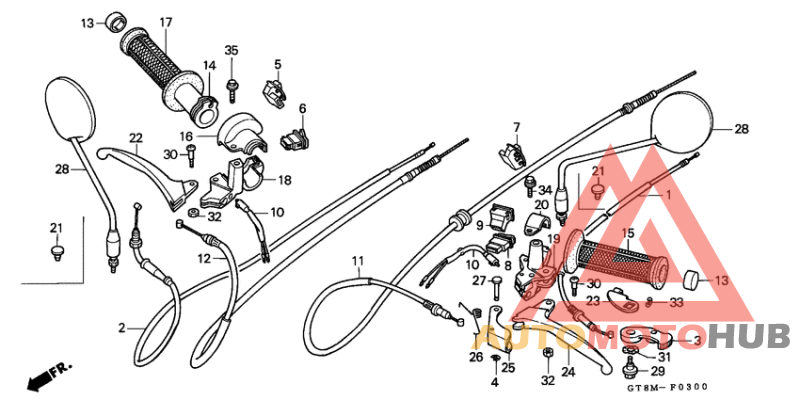 Handle lever/switch/cable