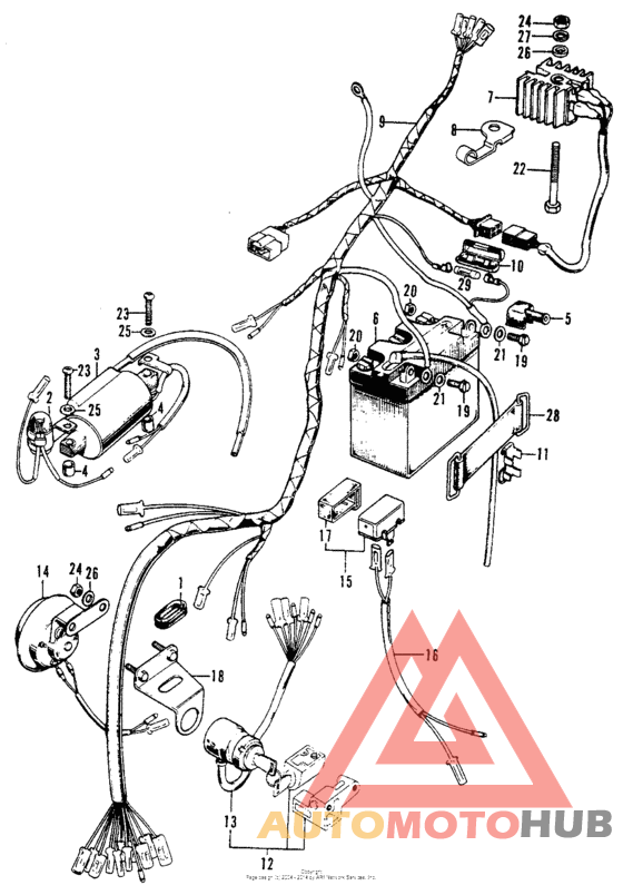 Wire harness + battery