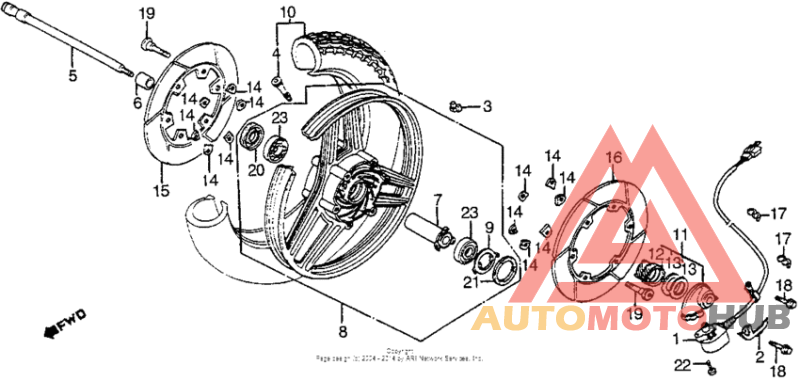 Переднее колесо