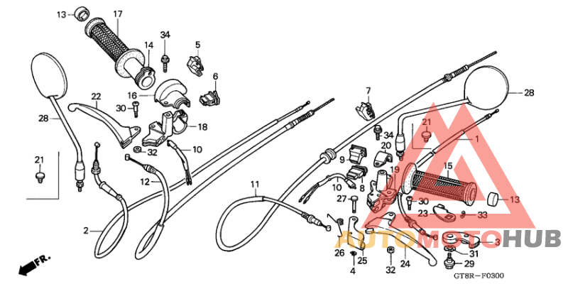 Handle lever/switch/cable