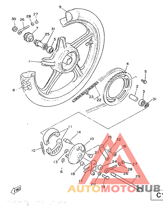 Переднее колесо