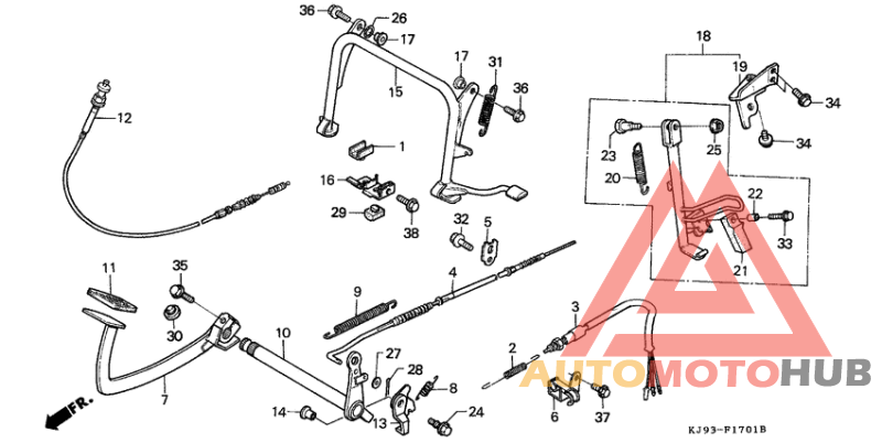 Stand/brake pedal