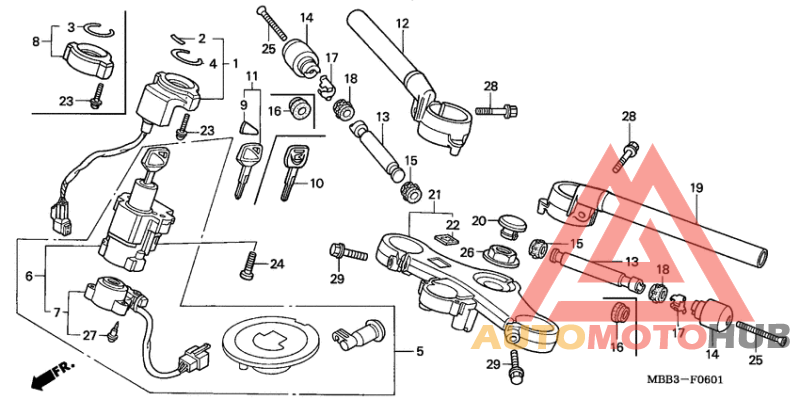 Handle pipe/top bridge