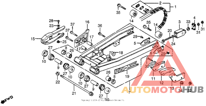 Swingarm + drive chain 82