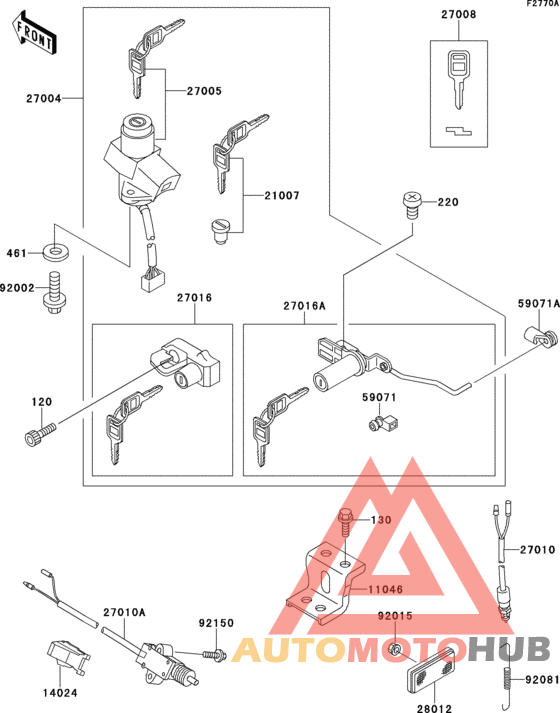 Ignition switch(zr550-b5/b6)