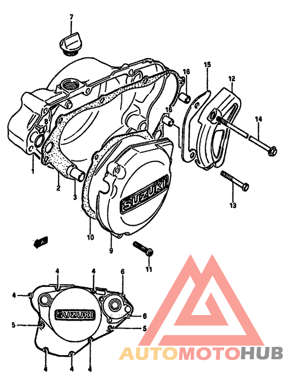 Crankcase cover ass`y  (v