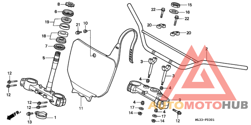 Handle pipe/top bridge/ steering stem