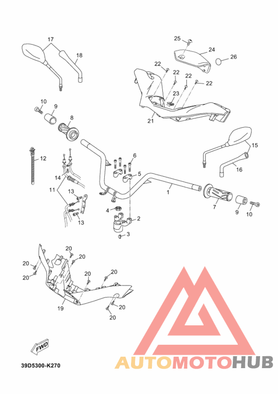 Steering handle & cable