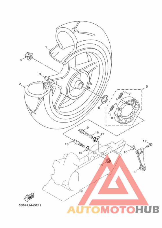 Rear wheel complete assy
