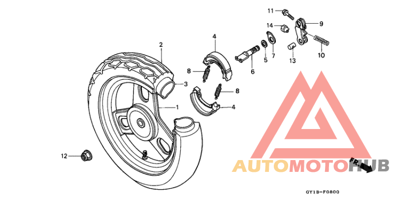 Rear wheel complete assy