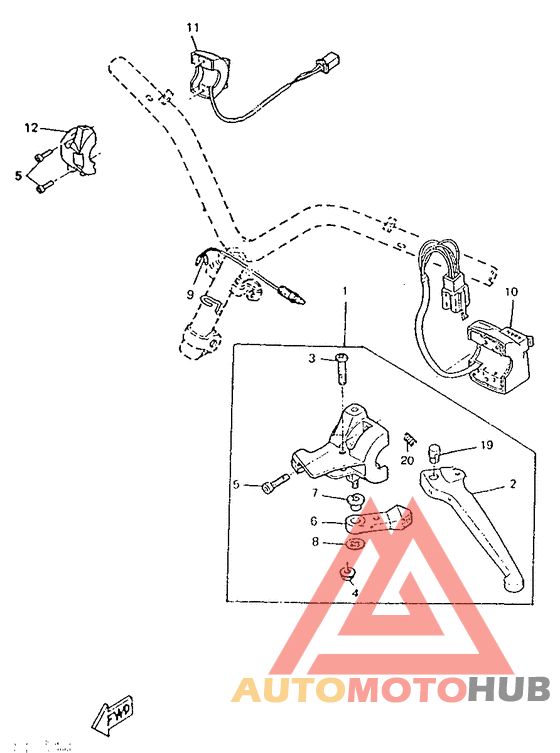 Handle switch. lever