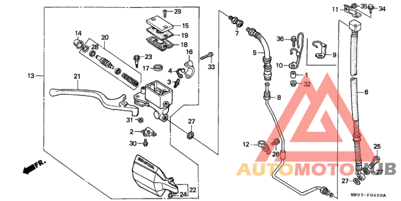 Fr. brake master cylinder