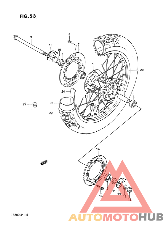 Rear wheel complete assy