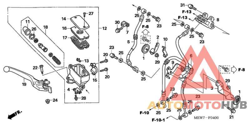 Fr. brake master cylinder