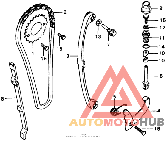 Cam chain + tensioner